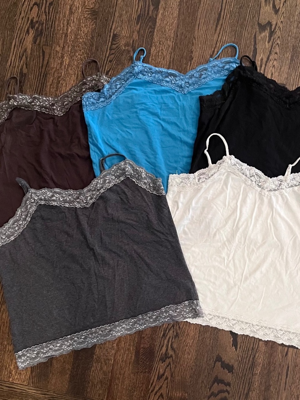 Van Heusen Vintage Y2K Cotton Lace Trim Camisole Bundle - XXL